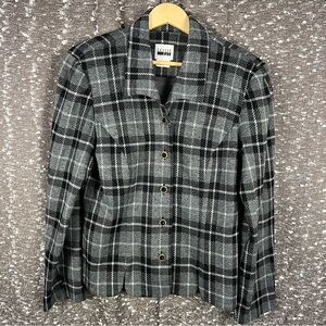 Leslie Fay Dresses Black and White‎ Plaid Jacket Blazer
